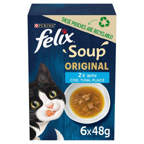 Purina Felix Soup Fish Selection 6x48g