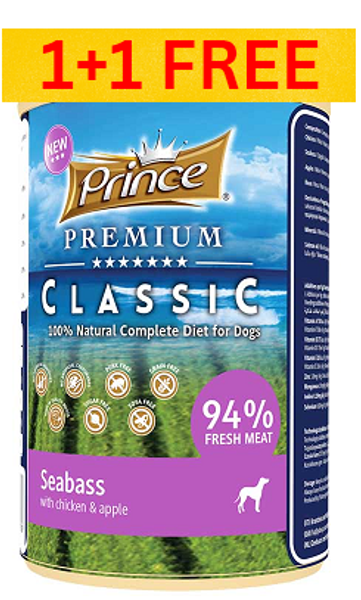 Prince Premium Classic Seabass with Chicken & Apple 400g