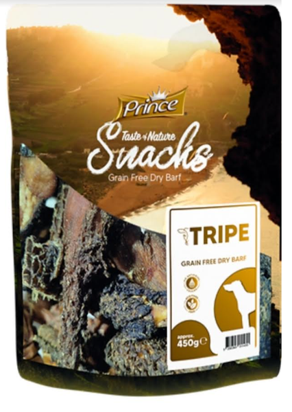Prince Taste of Nature Snacks Tripe Grain Free Dry Barf