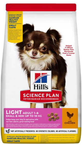 Hill's Science Plan Small & Mini Adult 1-6 Light with Chicken