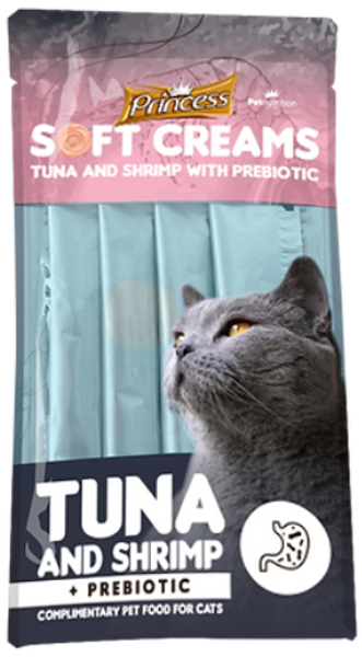 Princess Soft Creams Tuna and Shrimp with Prebiotic 4x14g
