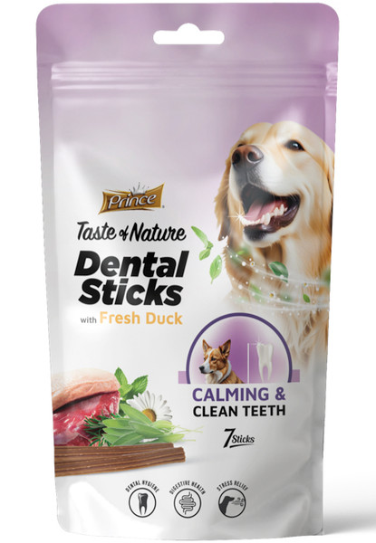 Prince Taste of Nature Dental Sticks with Fresh Duck - Calming & Clean Teeth x7
