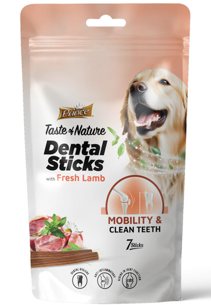 Prince Taste of Nature Dental Sticks with Fresh Lamb - Mobility & Clean Teeth x7