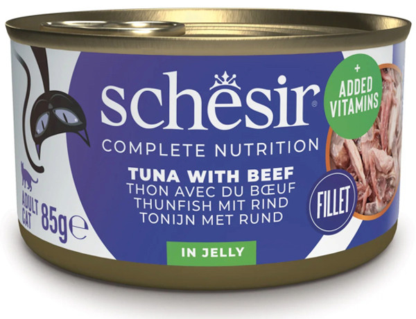 Schesir Complete Nutrition - Tuna with Beef in Jelly 85g