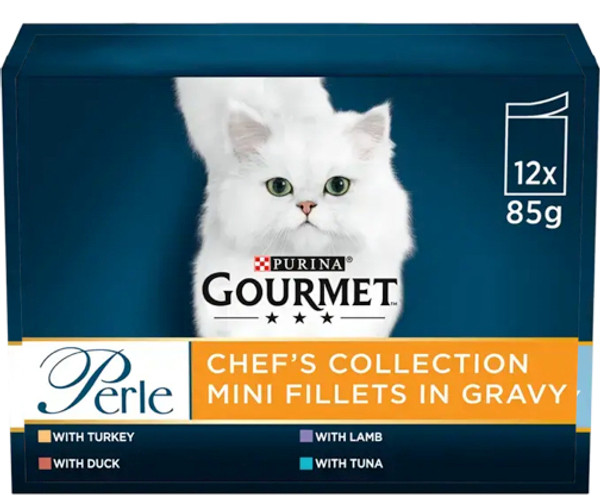 Purina Gourmet Perle Chef's Collection Mini Filets In Gravy 12x85g