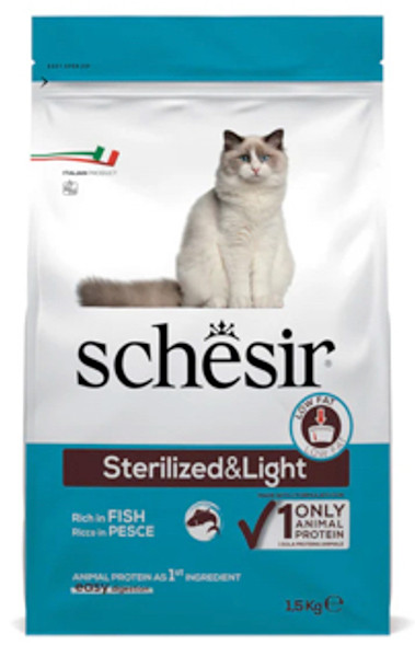 Schesir Sterilized & Light with Fish 1.5kg