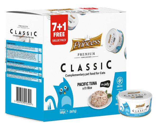 Princess Premium Classic Pacific Tuna with Rice in Jelly 8x70g Princess Premium Classic Pacific Tuna with Rice in Jelly 8x70g