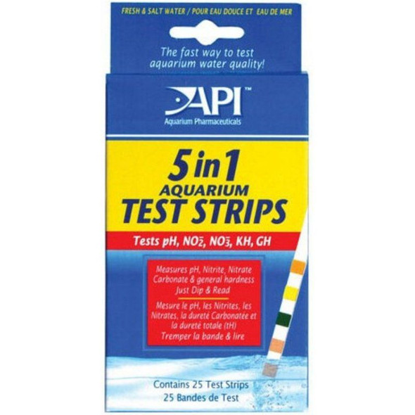 API 5 in 1 Aquarium Test Strips (25 ct)