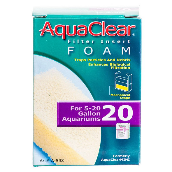 AquaClear Filter Insert Foam for Aquariums 20 - 1 count