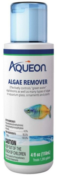Aqueon Algae Remover Controls Green Water in Freshwater Aquariums (4 oz)