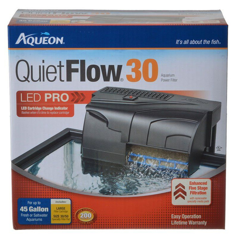 Aqueon QuietFlow 30 LED Pro Power Filter