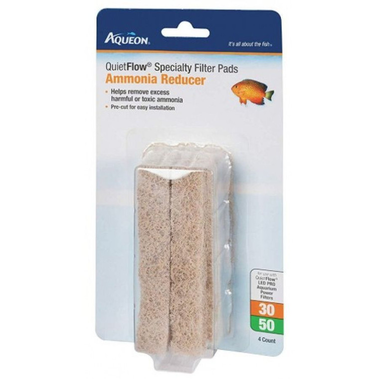 Aqueon Ammonia Reducer for QuietFlow LED Pro 30/50 - 4 count