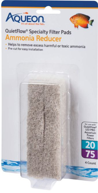 Aqueon Ammonia Reducer for QuietFlow LED Pro Power Filter 20/75 - 4 count