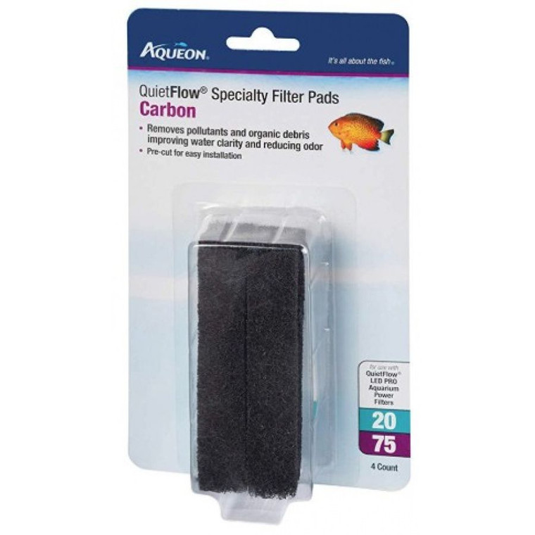 Aqueon Carbon for QuietFlow LED Pro 20/75 - 4 count