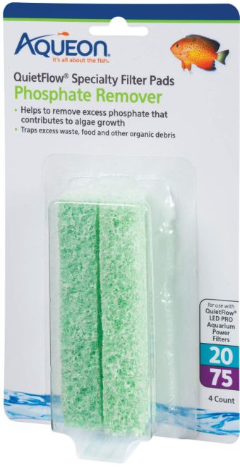 Aqueon Phosphate Remover for QuietFlow LED Pro Power Filter 20/75 - 4 count