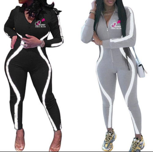 Reflective  Bodycon Jumpsuit