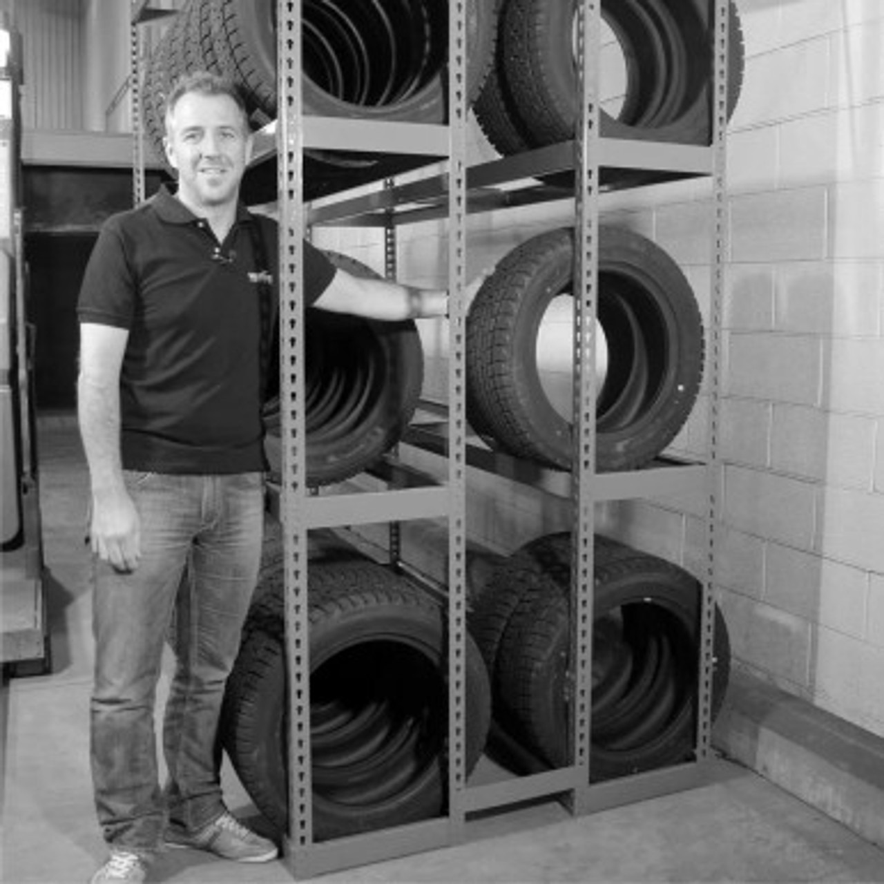 5-Tier tire shelving rack for passenger & light truck tires