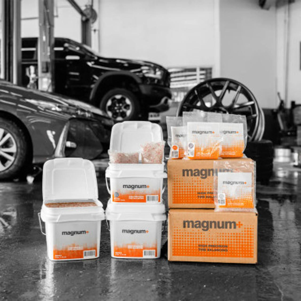 MAGNUM+ Tire balancing beads - Case