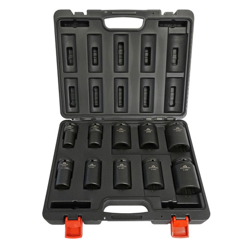 Counteract Socket Pro - Commercial Deep Impact Socket – 3/4” Drive – 10pc Set - 13/16”, 1-1/16”, 1-1/8”, 1-1/4”, 1-1/2”, 17mm, 21mm, 33mm, 35mm, 41mm CBBS34-S10