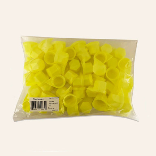 DUSTITE Wheel nut indicator and dust cap - Yellow 1 5/16 in (33 mm) x QTY 50 / Bag