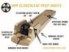 Brass Fiber Optic Cloverleaf Peep Sight Features, RPP Peep Sights