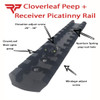  Peep Sight CloverLeaf  Adjustable 5" Picatinny Rail Scope Mount 