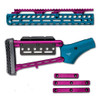 Costa Henry M-LOK Handguard Pistol Grip Stock Set (Pink & Teal)