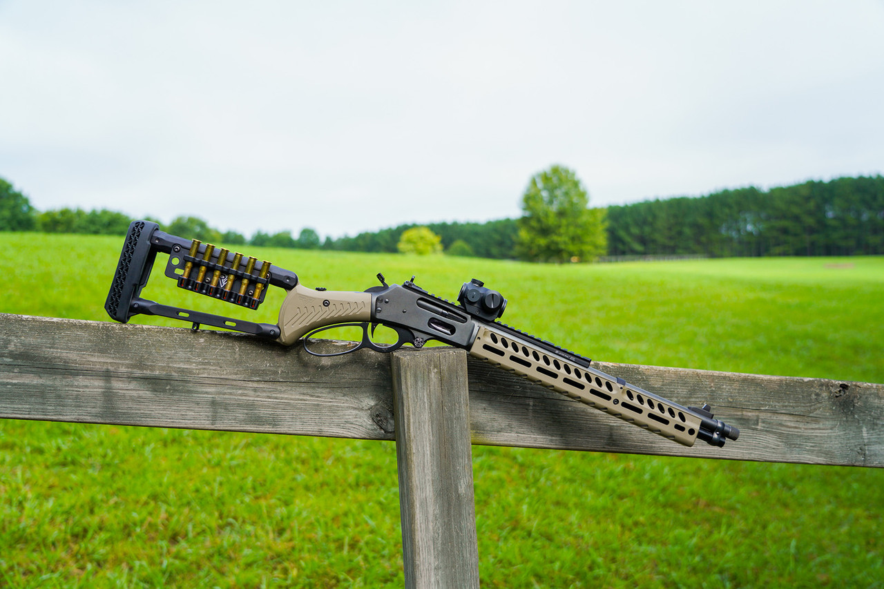 Form Rifle Stocks Marlin Lever Action Adjustable Buttstock + Forend Set -  Pistol Grip Style - Red/Black Laminate