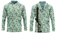 UV Protective Sun Long Sleeve Hoodie | Blue Camo