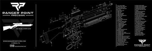 MARLIN FIREARMS RIFLE GUN CLEANING MAT AND MAINTENANCE RANGER POINT PRECISION PARTS DIAGRAM MARLIN RIFLE SCHEMATIC 