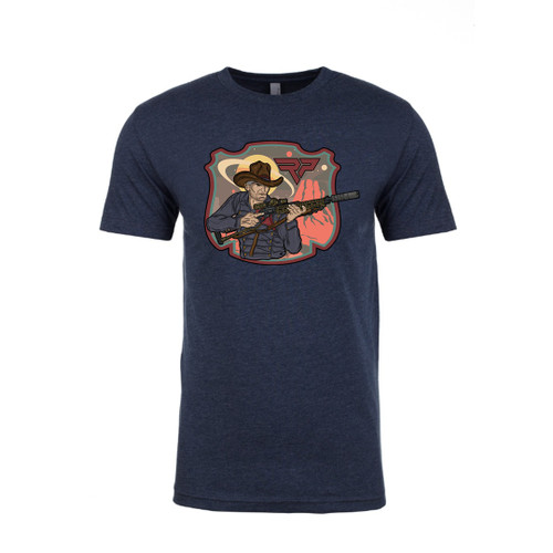 Ranger Point Space Cowboy Cotton Blend T-shirt | Midnight Blue 