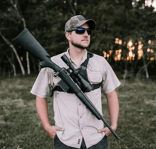  CrossBarCo AIM Molle Receiver Chest Rig for hands-free rifle carry 