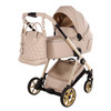 Junama Elegante Art Deco Beige 2‑in‑1 Pram Pushchair Travel System