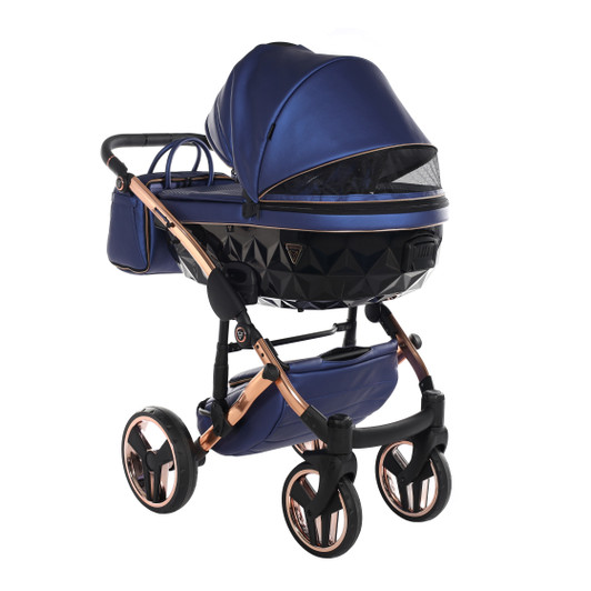 Junama Fluo Line Navy 2‑in‑1 Pram Pushchair Travel System