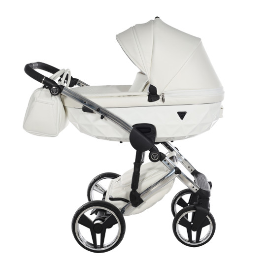 Junama Fluo Individual White Silver 2‑in‑1 Pram Pushchair Travel System