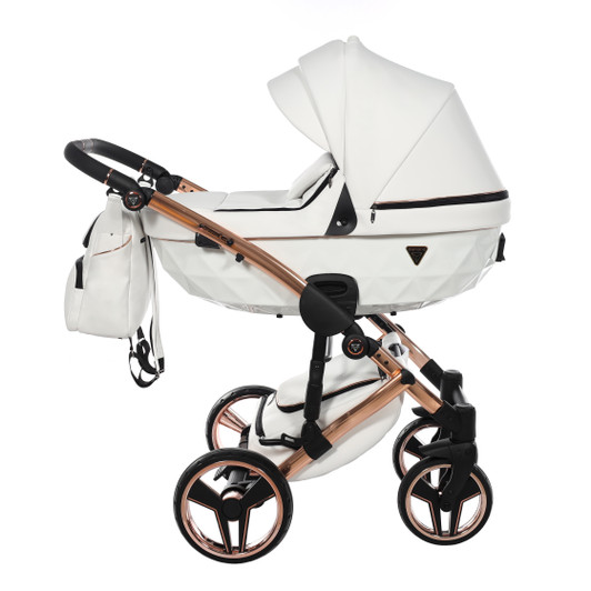 Junama S-Class White Pram, Carrycot