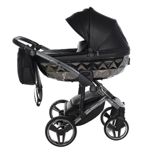 Junama Handcraft Black 2‑in‑1 Pram Pushchair Travel System