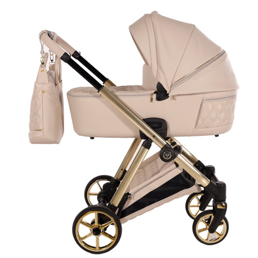 Junama Elegante Art Deco Beige 2‑in‑1 Pram Pushchair Travel System
