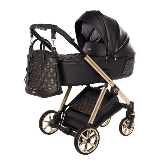 Junama Elegante Art Deco Black 2‑in‑1 Pram Pushchair Travel System
