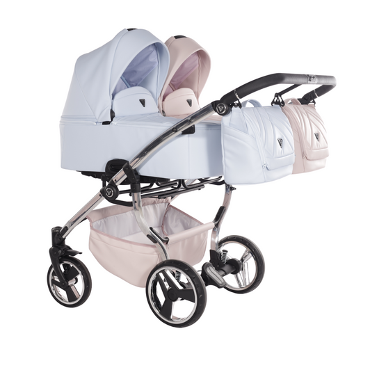 Junama Compact Duo Eco Pink & Blue 2‑in‑1 Pram Pushchair Travel Systemravel System