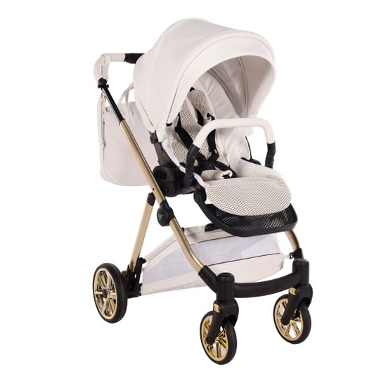 Junama Elegante Art Deco White Baby Pram