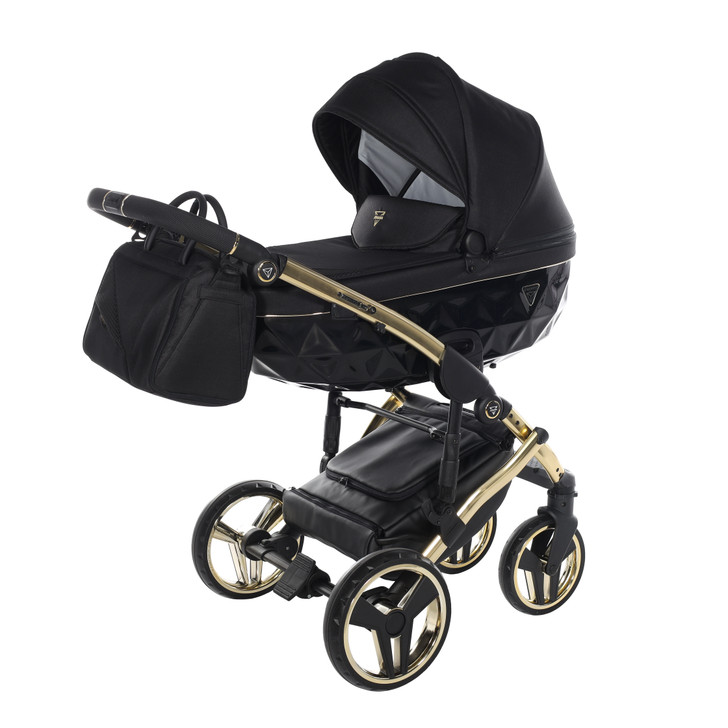 Junama Diamond S Line Black Gold Pram Pushchair Travel System