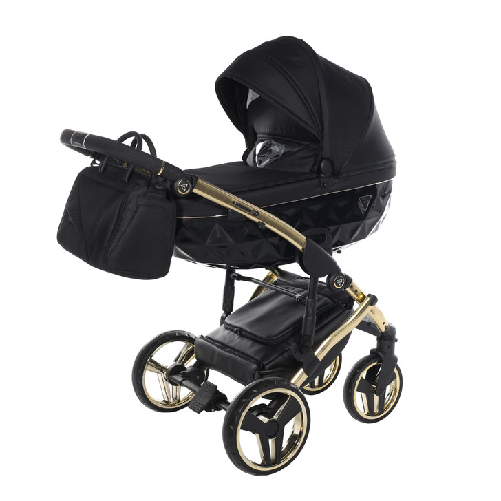 Junama Diamond S Line Black Gold Pram Pushchair Travel System