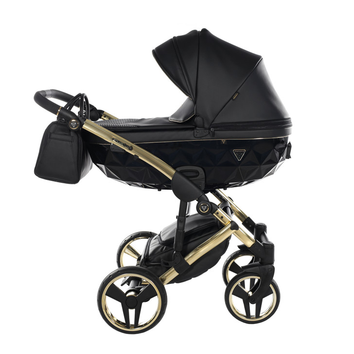 Junama Fluo Line Black Gold Pram Pushchair Travel System