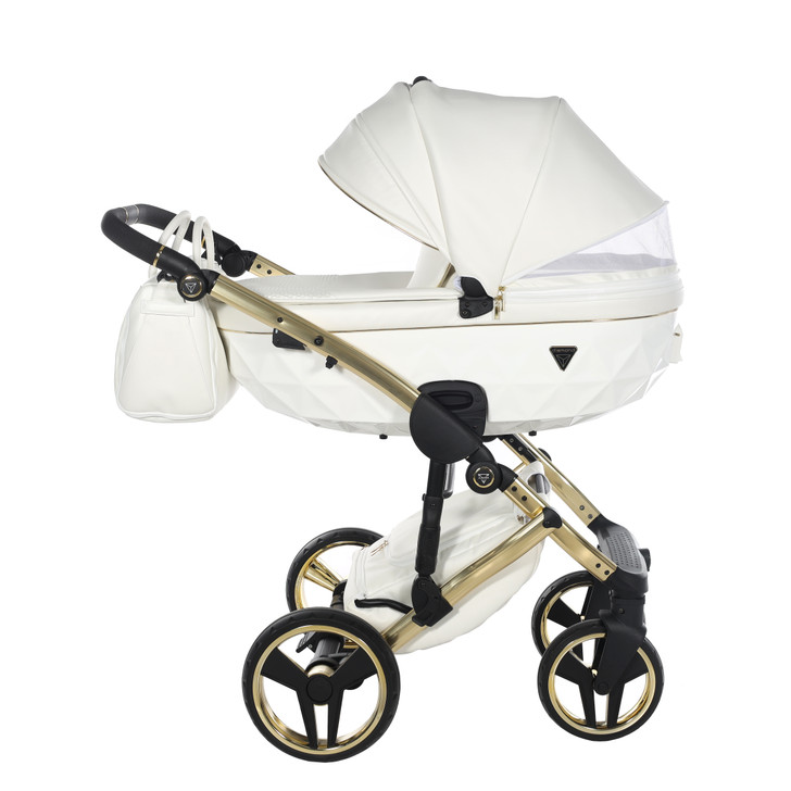 Junama Fluo Individual White Gold Pram Pushchair Travel System