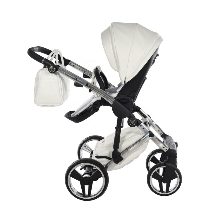 Junama Fluo Individual White Silver Pram Pushchair Travel System