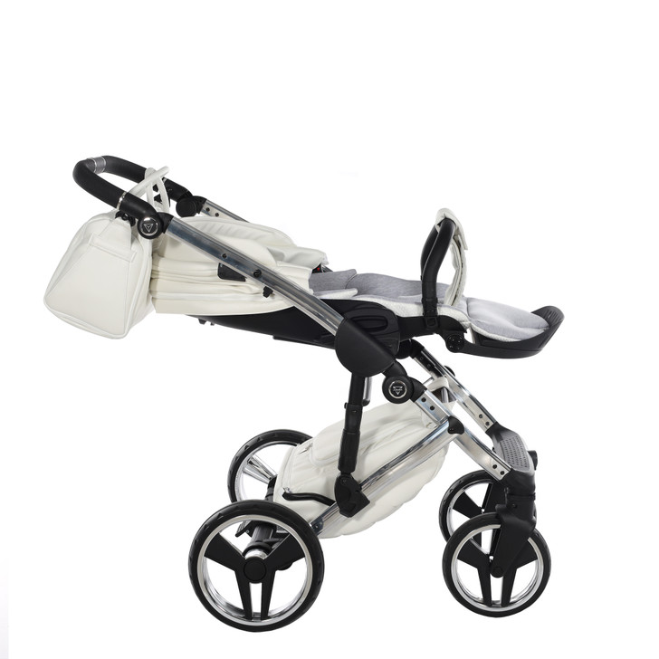 Junama Fluo Individual White Silver Pram Pushchair Travel System
