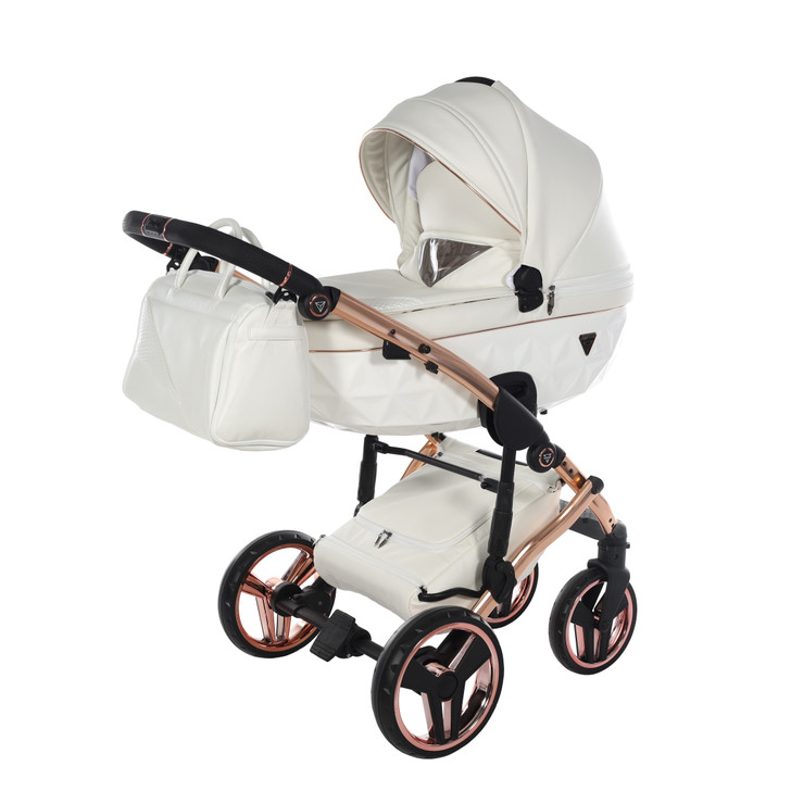 Junama Fluo Individual White Rose Gold Pram & Pushchair