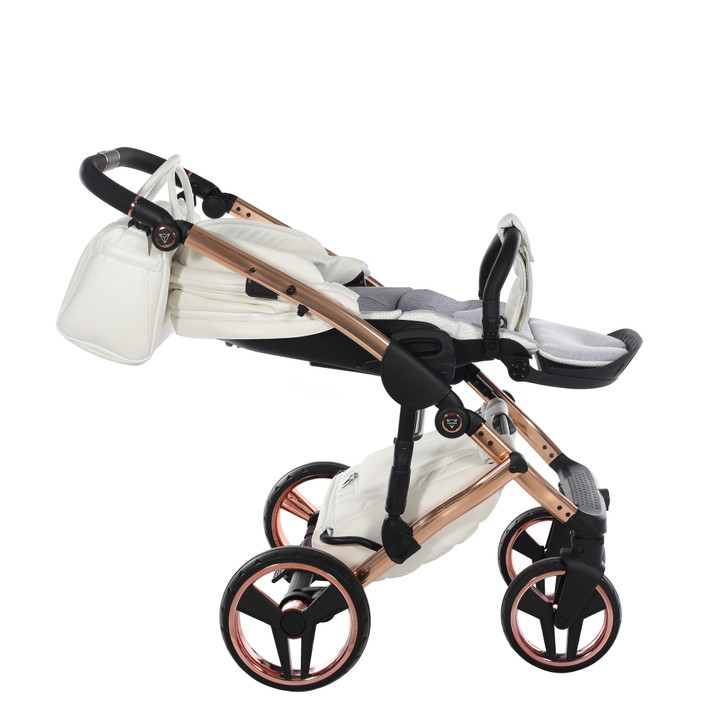 Junama Fluo Individual White Rose Gold Pram & Pushchair