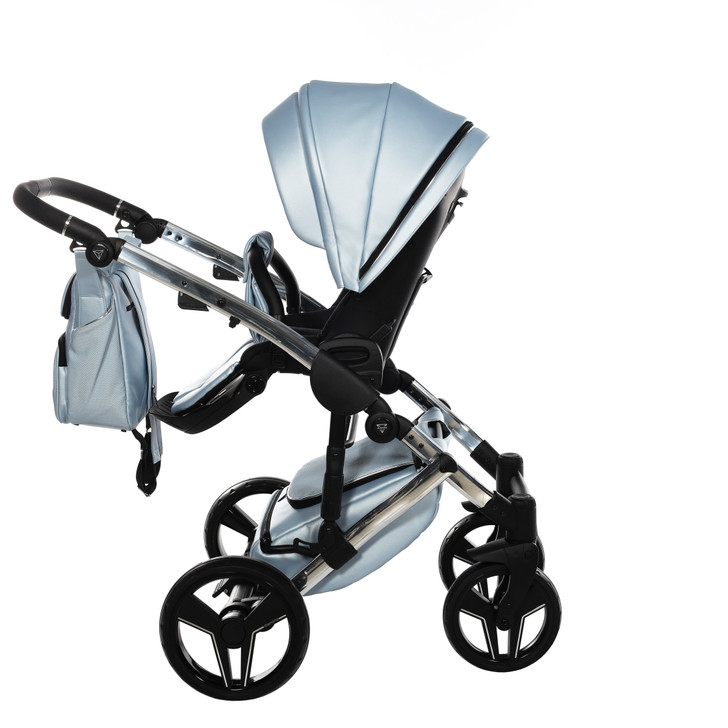 Junama S-Class White pram, pushchair and changing bag